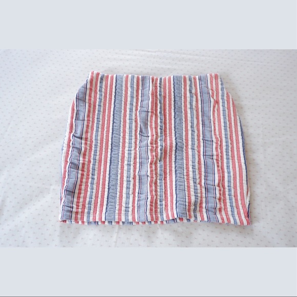 NWOT. STRIPES! ZARA TRAFALIC SKIRT - Picture 1 of 5